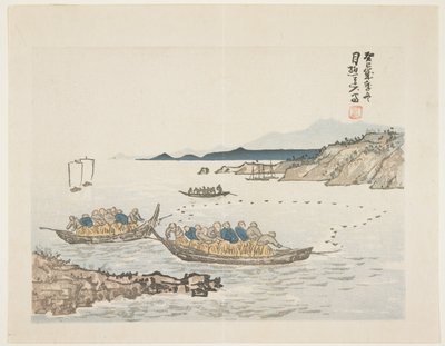 Fishing boats by Tamura Gessh